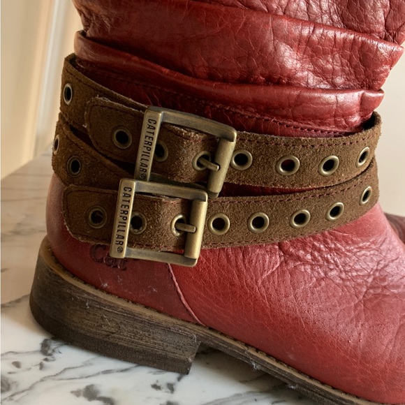 Caterpillar Red Ankle Boots. size 8 - Picture 2 of 8